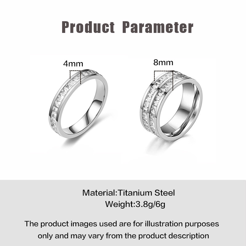 Cincin Pasangan Bahan Titanium Steel Shine in the Starry Night