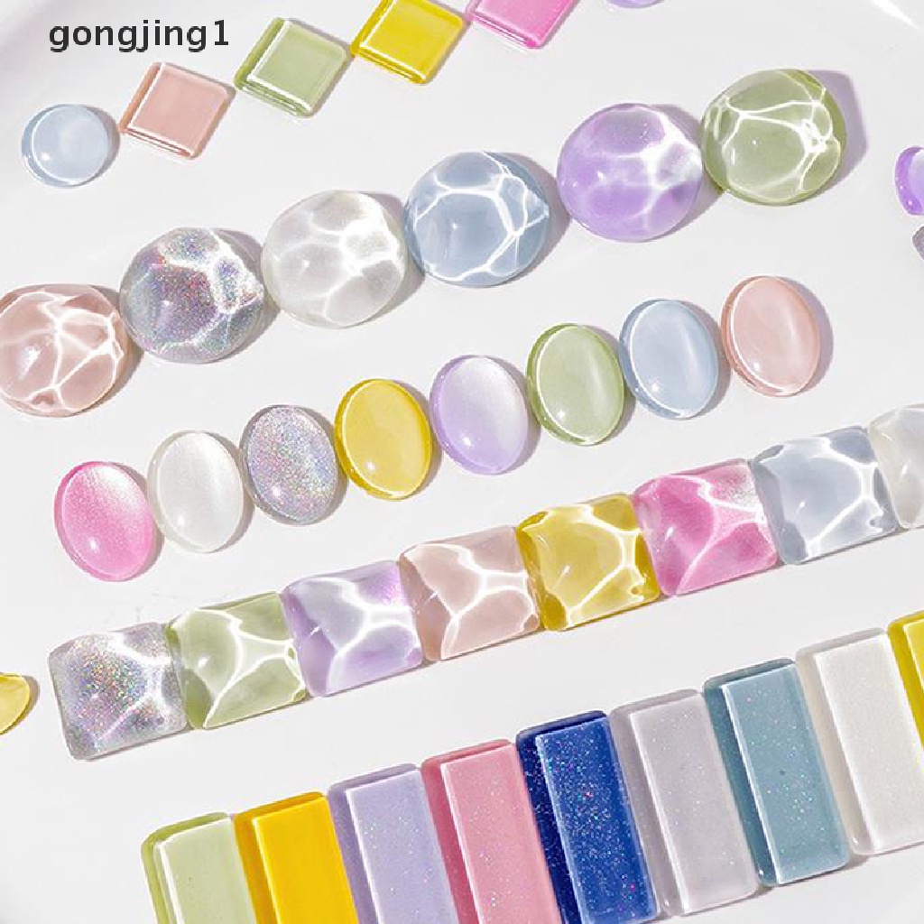 Ggg 40Pcs Kaca Transparan Nail Art Display Goyang Poles Papan Warna Tips Tools ID