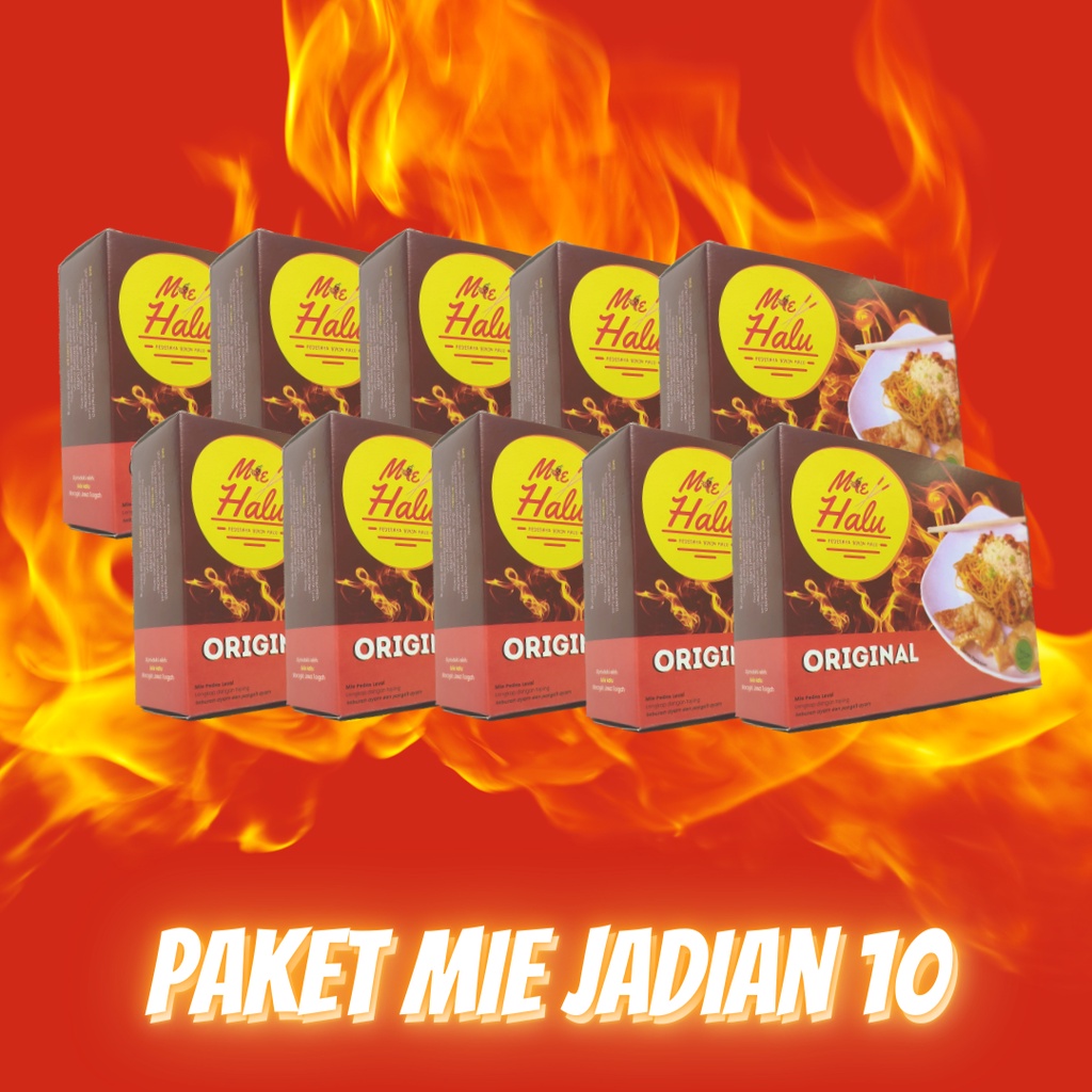 

PAKET MIE HALU Jadian 10 Instan - Mie Pedas / Mie Gacoan / Mie Iblis / Mie Pangsit / Mie Ayam / Mie Viral