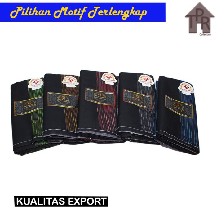 Sarung Tenun Polekat Unggul Jaya Al-Anbiyaa Black Series 105x118cm. Kualitas Export