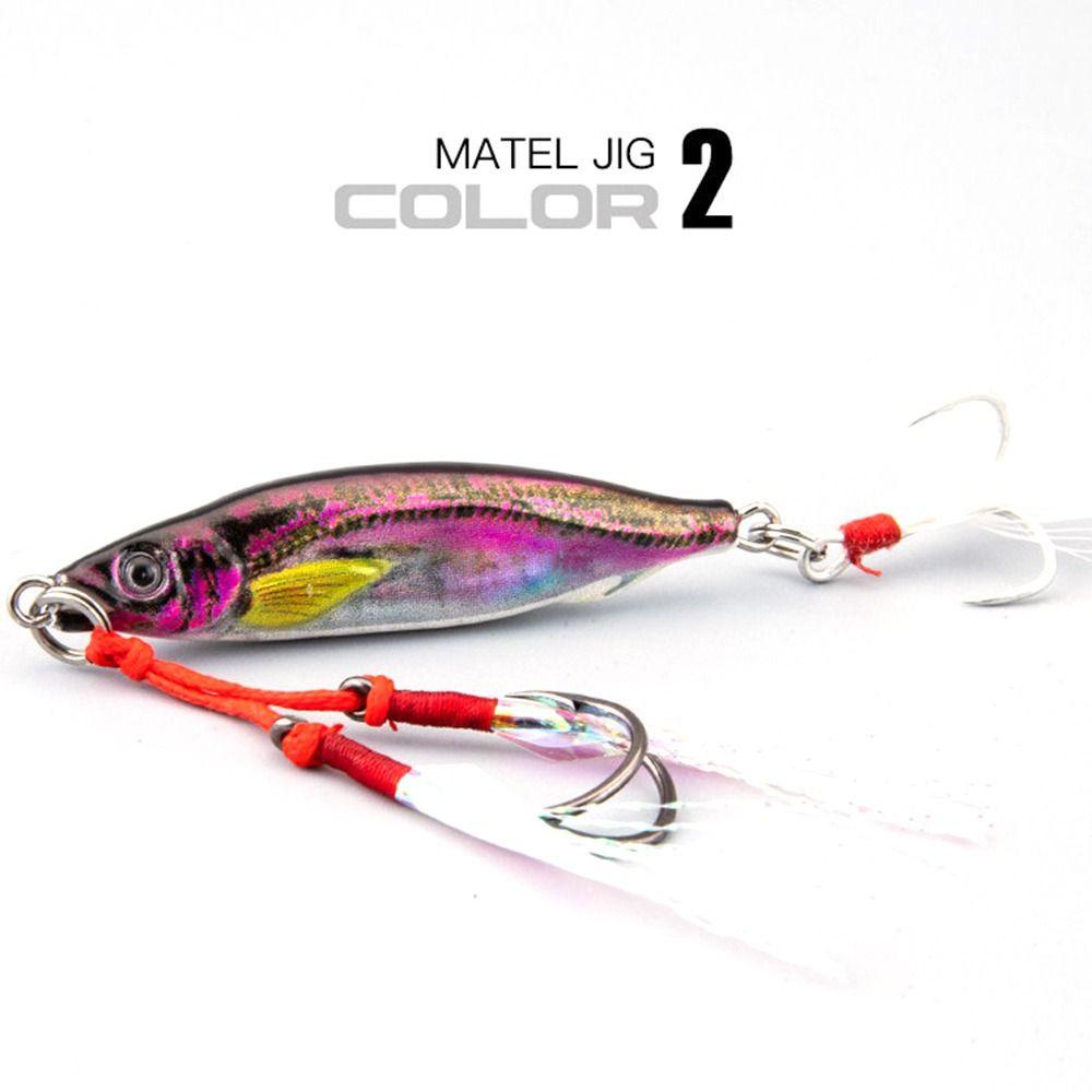 Chookyy 10g /20g Simulasi Logam Memancing Umpan Tenggelam Double Bass Hook 10g /20g Memimpin Pengecoran