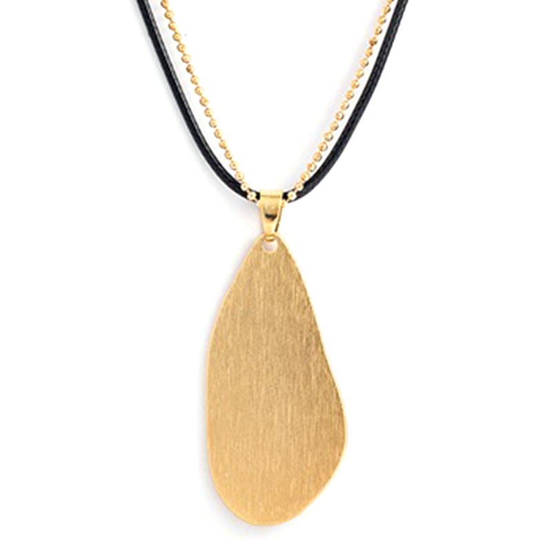 Kalung Liontin Geometris Tidak Teratur Emas Terbaru Perhiasan Korea Untuk Wanita