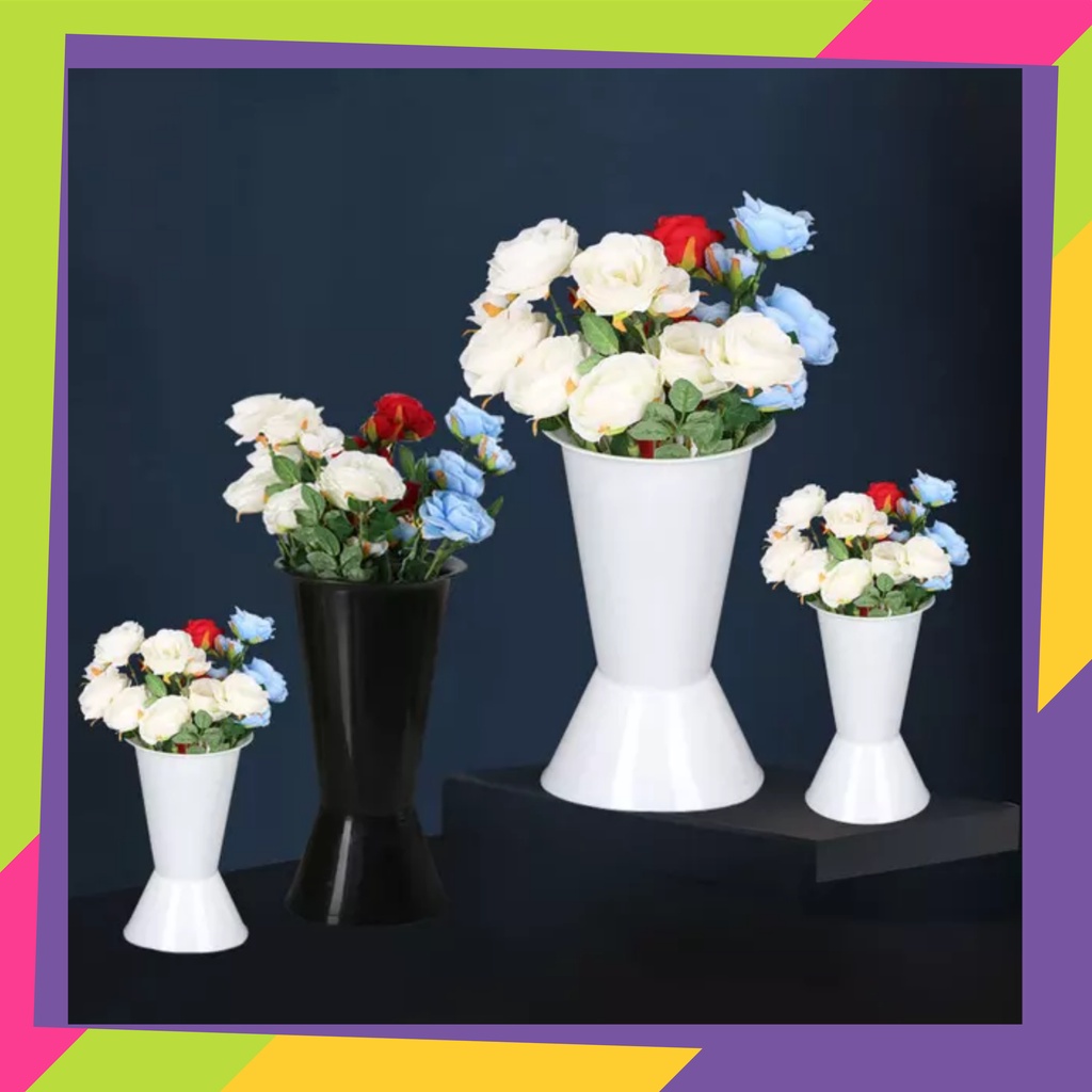1861 / Pot bunga plastik tanaman hias artificial / Vas bunga dekorasi aesthetic