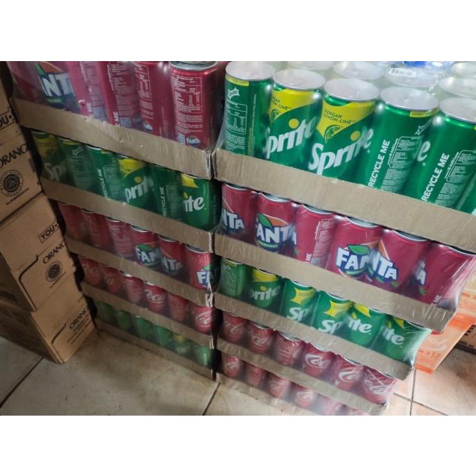 

FANTA/SPRITE/COCA-COLA SLIM KALENG (24PCS) 1 Karton 250ML NEW TERJANGK