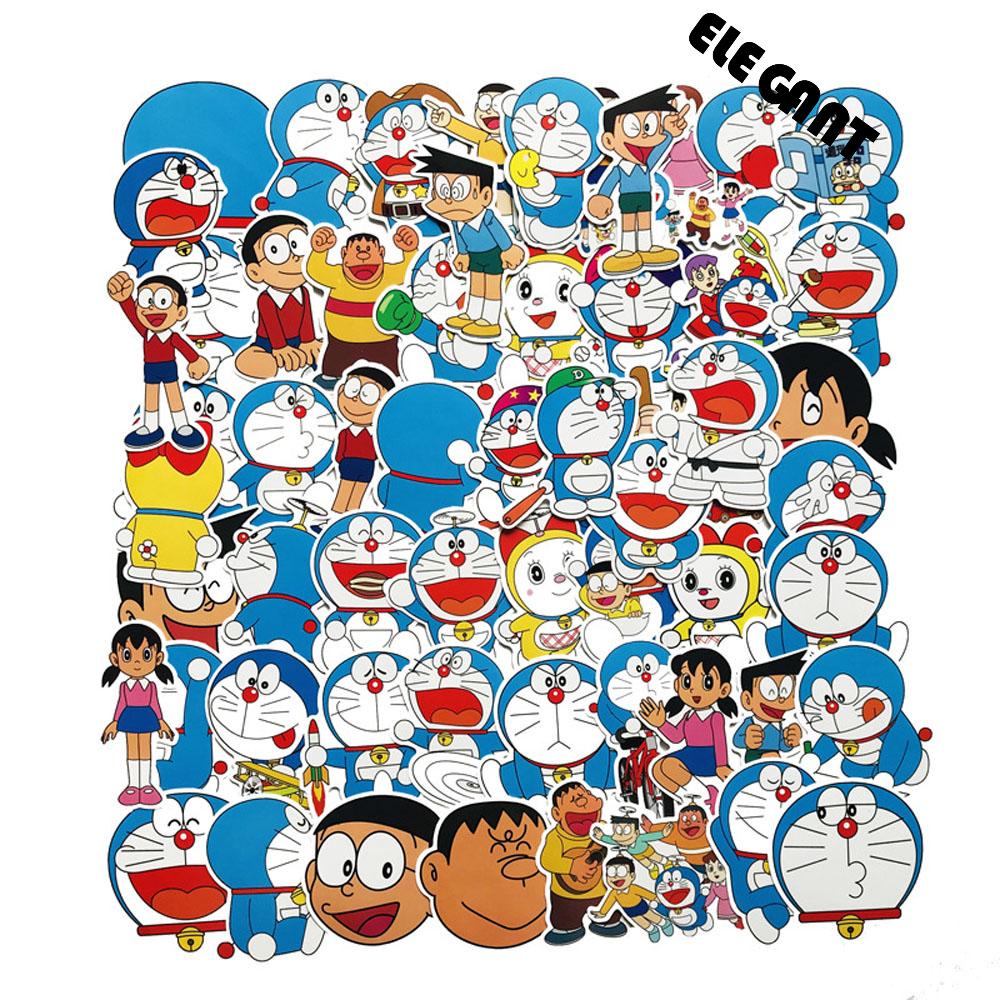 [Elegan] Stiker Doraemon 60Pcs/pack Kawaii Planner Journal Diary Album Sticker