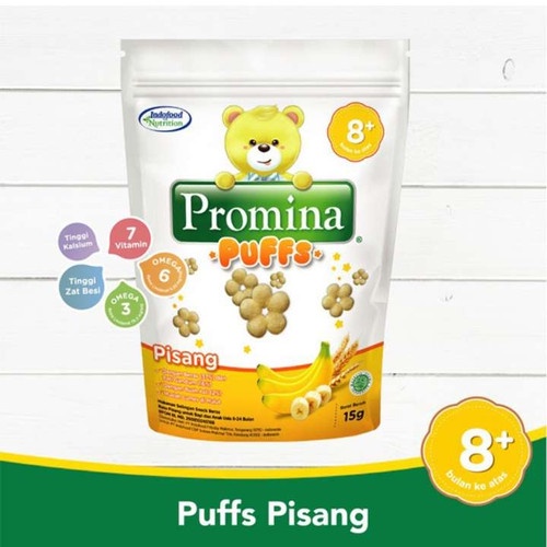 PROMINA PUFFS Snack Anak 15gr / Cemilan Biskuit Bayi MPASI 15gr / Cemilan Anak MPASI Promina