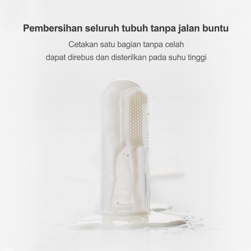Bayi Finger Tooth Brush Silikon Sikat Gigi Jari Baby Newborn Lidah Gusi Silicone Food Grade Lembut