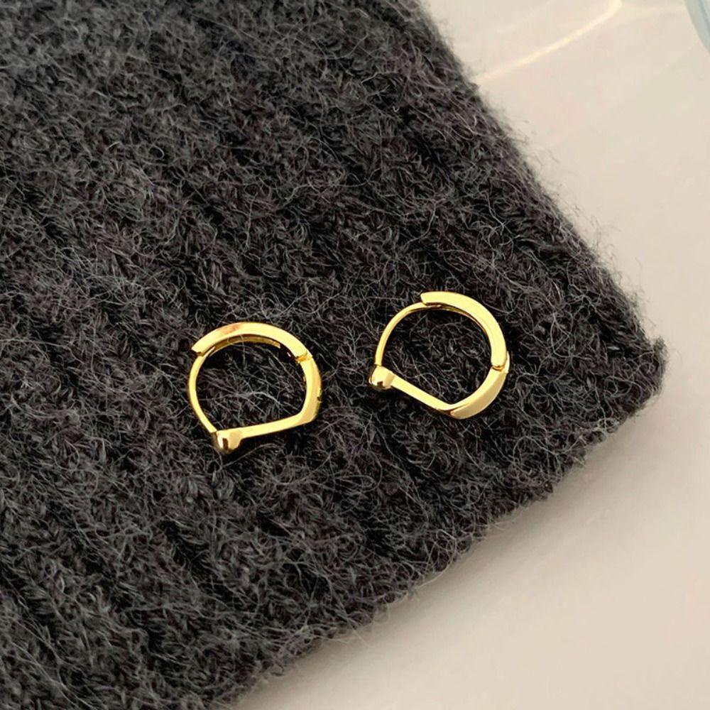 Mxbeauty Anting Gaya Korea Trendi Hadiah Perak Mencegah Alergi Tembaga Aksesoris Telinga Hoop Ear Buckle