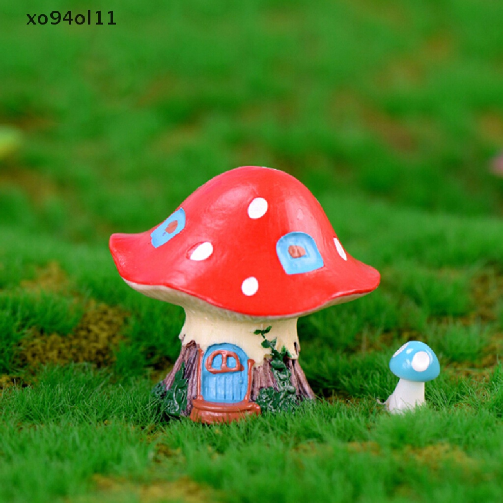 Xo Miniatur Rumah Jamur Untuk Taman Peri Gnomes Terrariums Decor OL