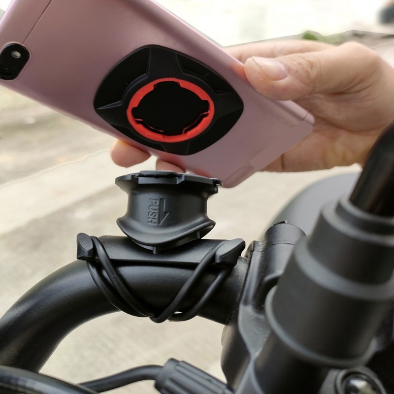 Cre Stang Motorcyle Phone Mounting Cradle Bracket Base Dengan Ring Adaptor Penyerap Goncangan Anti Shedding Scooter Phone S