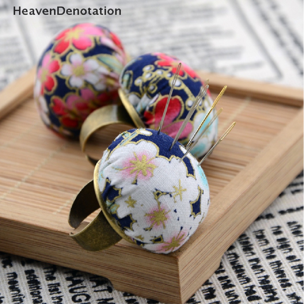 [HeavenDenotation] 1pc Lucu Berbentuk Bola DIY Craft Pin Cushion Holder Kit Jahit Pincushions HDV