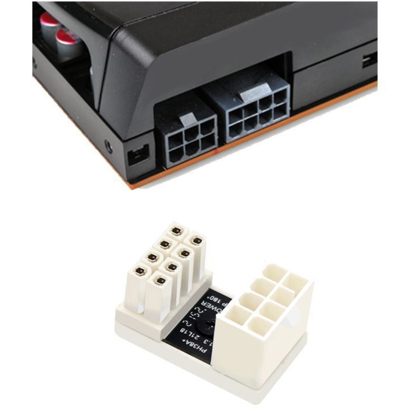 Cre ATX 8pin Female to 8pin Male Adaptor Siku 180derajat, Konektor Kabel Listrik GPU Untuk Desktop Graphics Card