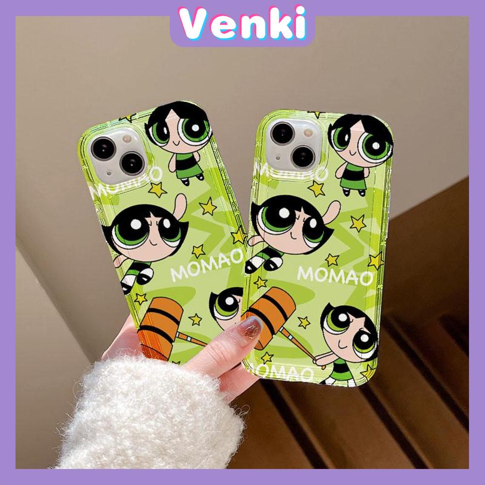 Case For iPhone 14 Pro Max Soft TPU Jelly Airbag Case Cute Cartoon Powerpuff Girls Camera Protection Shockproof For iPhone 14 13 12 11 Plus Pro Max 7 Plus X XR