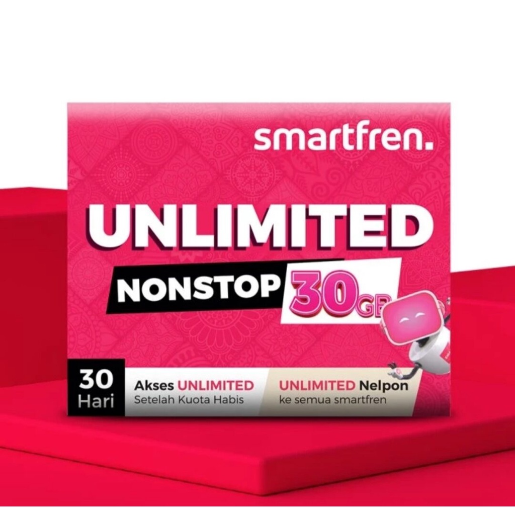 KARTU PERDANA SMARTFREN UNLIMITED 30GB 30 HARI