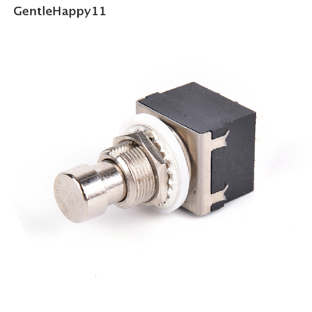 Gentlehappy 1x 9-pin 3PDT Efek Gitar Pedal Box Injak Kaki Metal Switch True Bypass black id