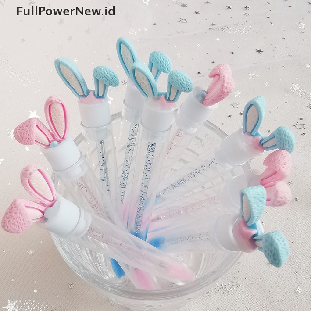 Power Eyelash Sikat Alis Maskara Tongkat Telinga Kelinci Tabung Crystal Handle Lash Applicat ID