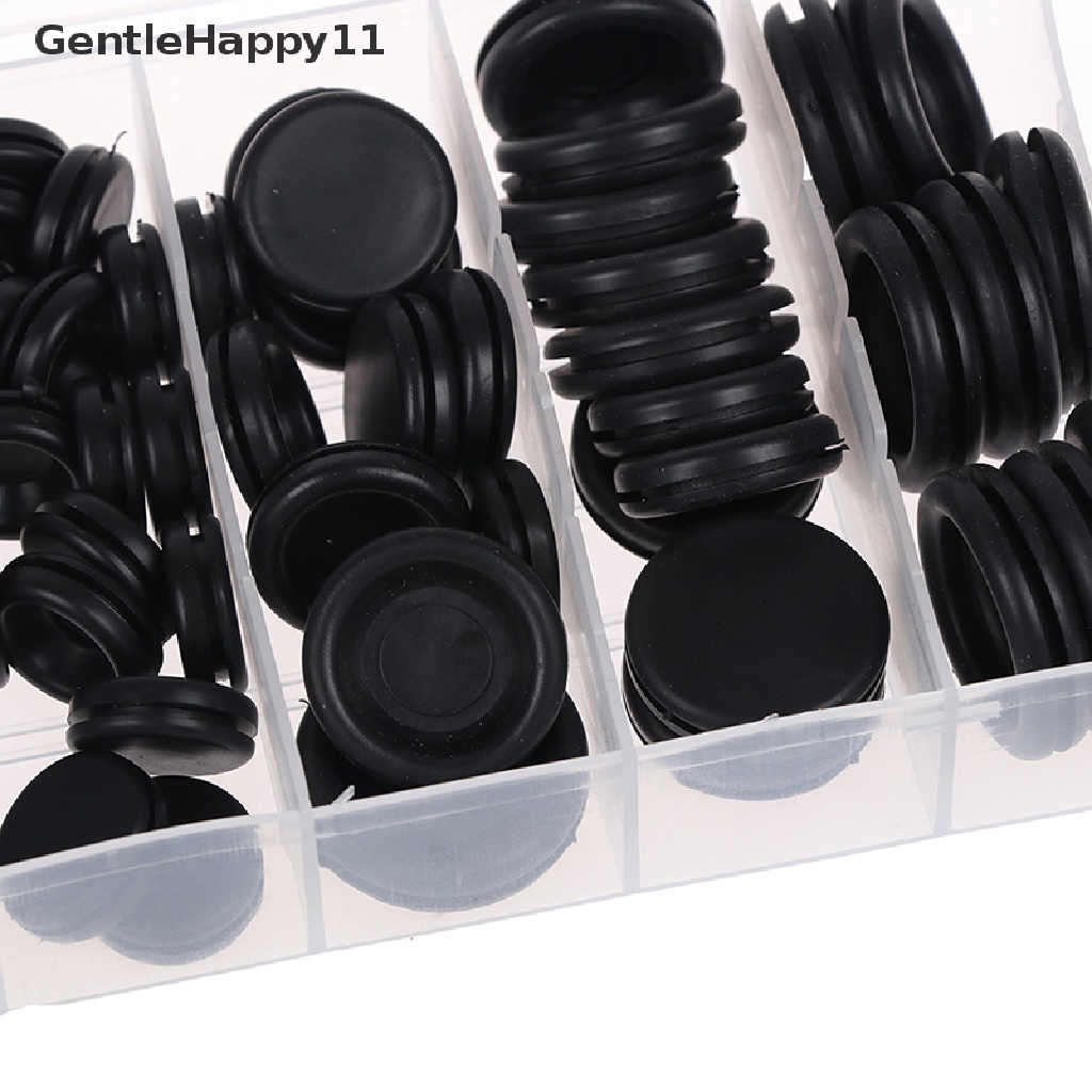 Gentlehappy 170Pcs Closed Seal Ring Karet Mobil Grommet Lubang Plug Kawat Listrik Gasket Kit id