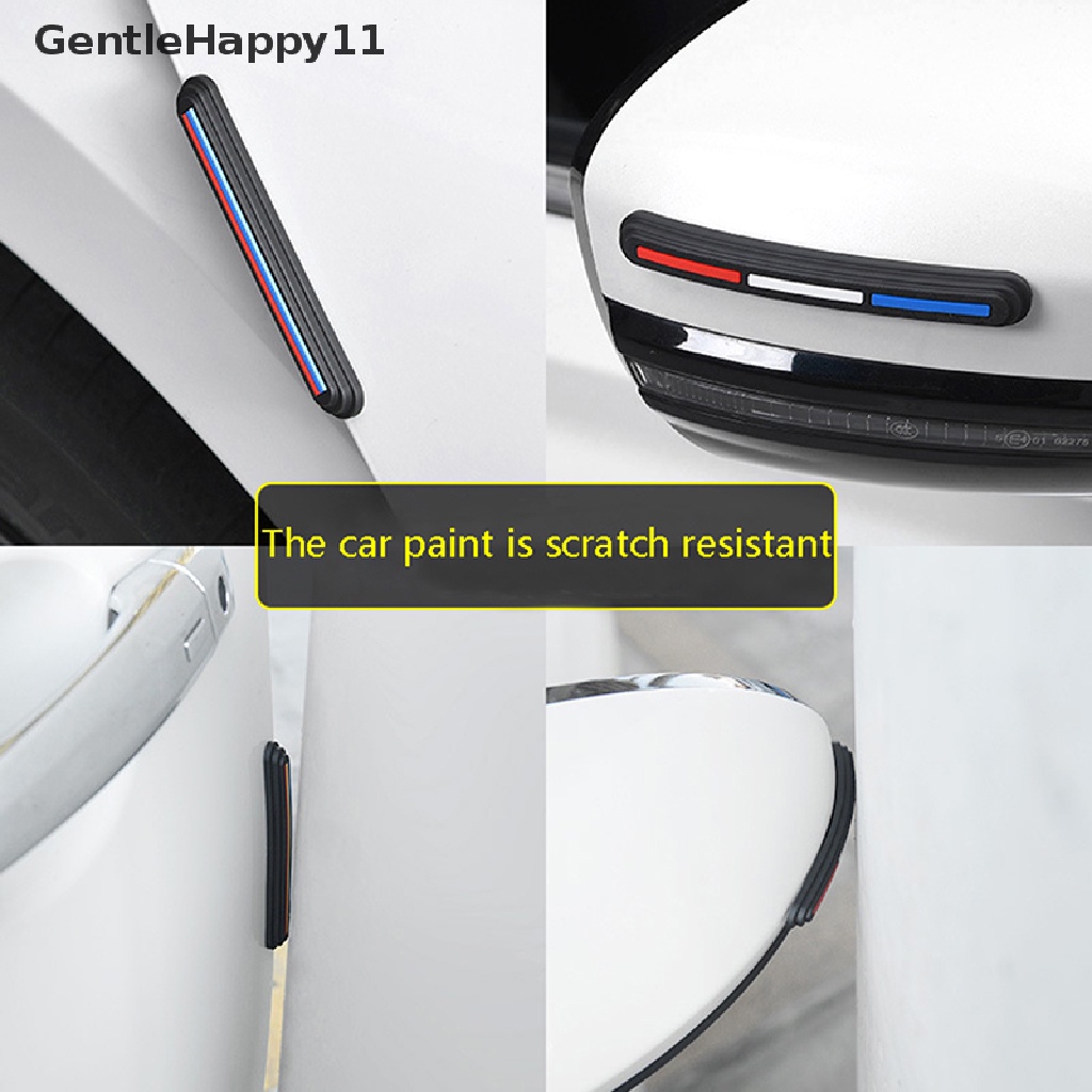 Gentlehappy 4Pcs Strip Anti-Tabrakan Pintu Mobil Pembukaan Anti-Tabrakan Stiker Anti Gores Spion Pelindung Strip Anti Gores Perlindungan Strip id