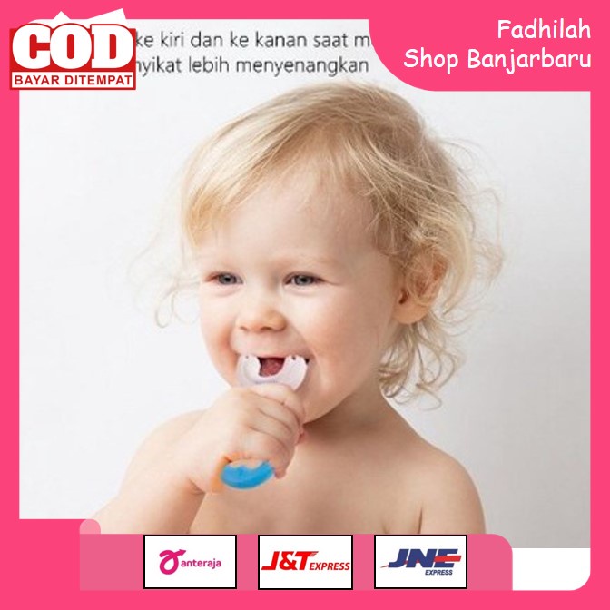 SIKAT GIGI ANAK SILIKON 360 ° BAHAN SILIKON SIKAT GIGI ANAK BENTUK U BAHAN SILIKON / TRAINING TOOTHBRUSH / TOOTH BRUSH BABY SILICON | FADHILAH SHOP BJB