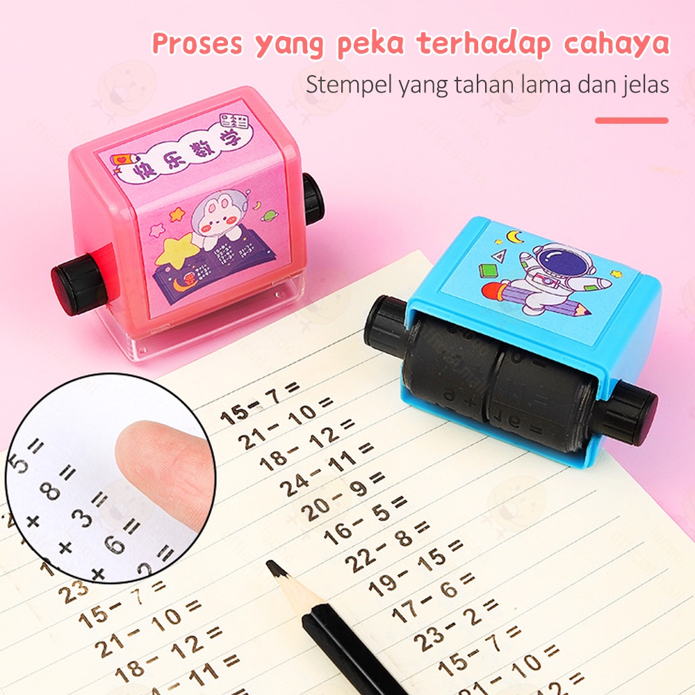 Poney Stempel matematika roll untuk belajar math Stempel matematika roll lucu Stempel perkalian