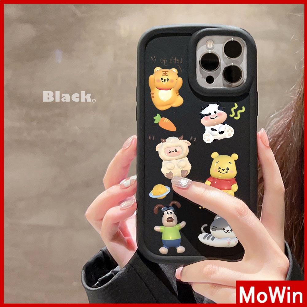 For iPhone 14 Pro Max iPhone Case Matte TPU Soft Case Black Beige Shockproof Protection Camera Cute Cartoon Compatible with iPhone 13 Pro max 12 Pro Max 11 xr xs max 7Plus