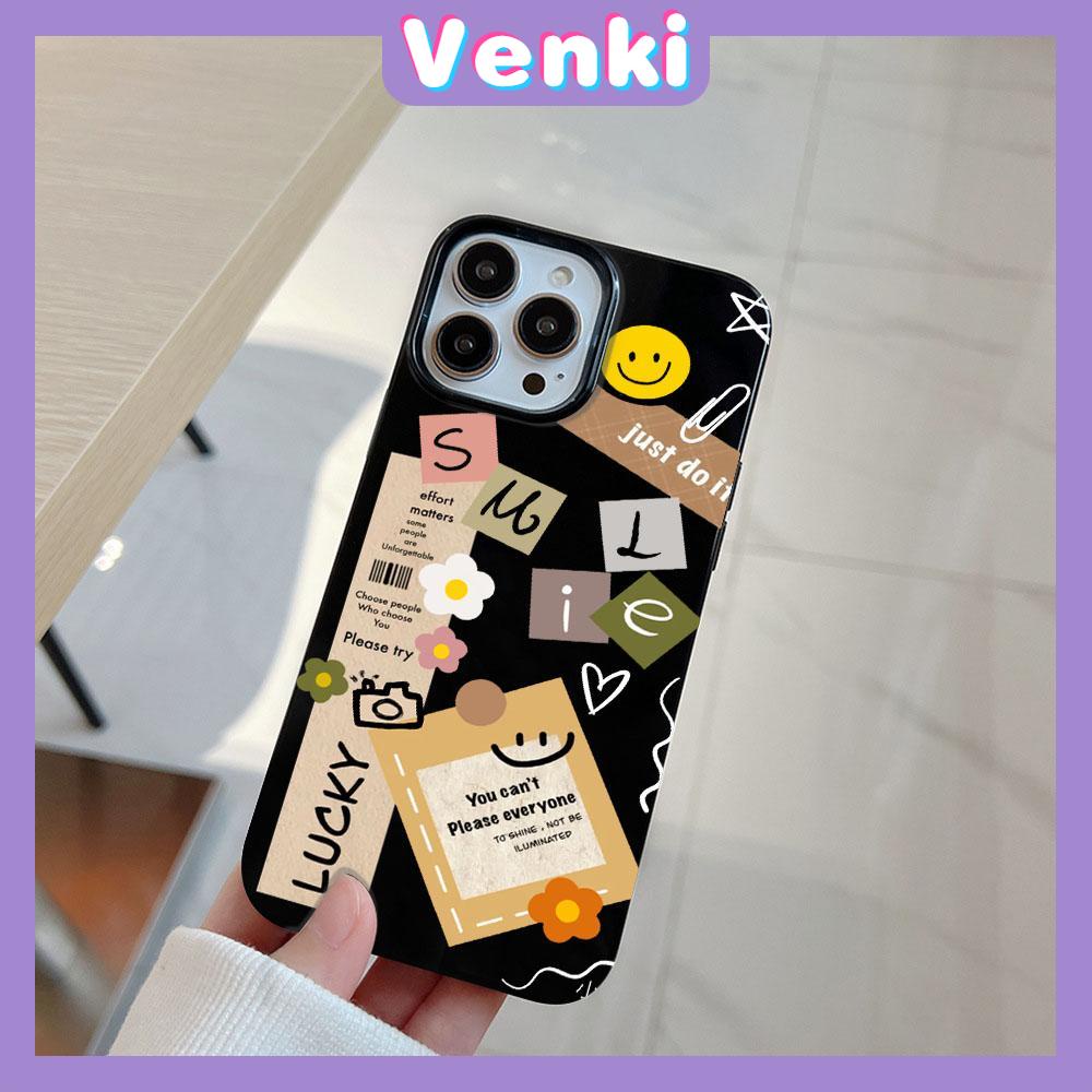 Case for iPhone 11 Soft TPU Glossy Black Candy Case Creative Collage Stickers Camera Protection Shockproof For iPhone 14 13 12 11 Pro Max 7 8 Plus X XR