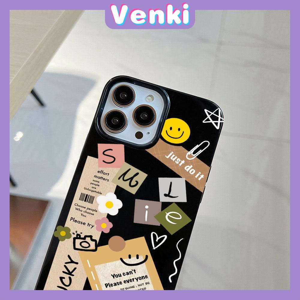 Case for iPhone 11 Soft TPU Glossy Black Candy Case Creative Collage Stickers Camera Protection Shockproof For iPhone 14 13 12 11 Pro Max 7 8 Plus X XR