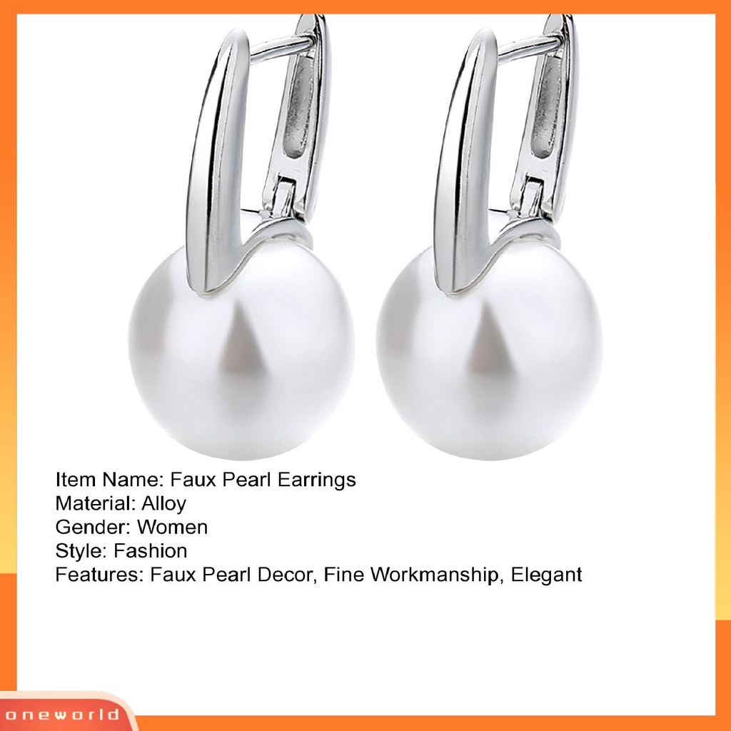 [EONE] 1pasang Anting Wanita Elegan Minimalis Retro Hadiah Mulia Kecil Berkilau Tinggi Mutiara Imitasi Gadis Anting Perhiasan Aksesoris