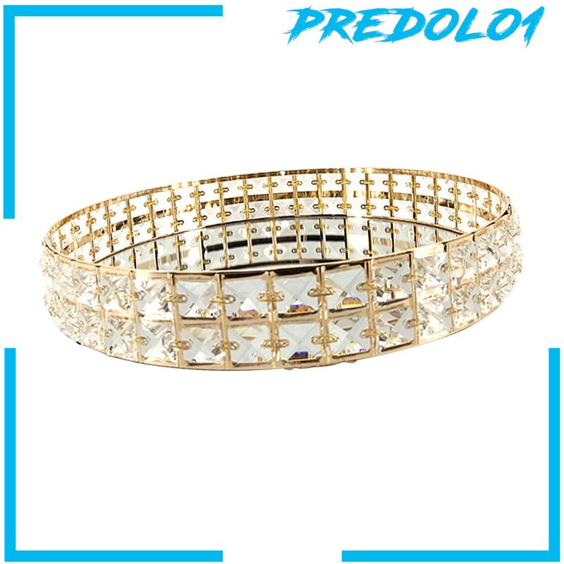 [Predolo1] Parfum Makeup Tray Vanity Nampan Cermin Elegan Dekorasi Meja Hotel