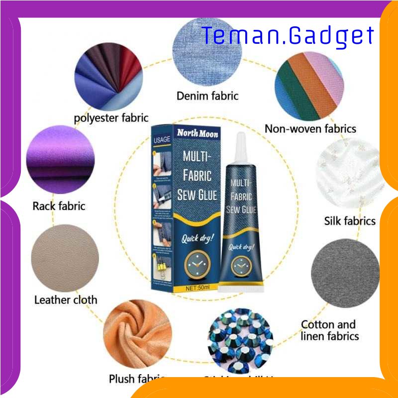 TG - ATK NorthMoon Cairan Liquid Lem Perekat Kain Kulit Sew Glue 50ml - N256