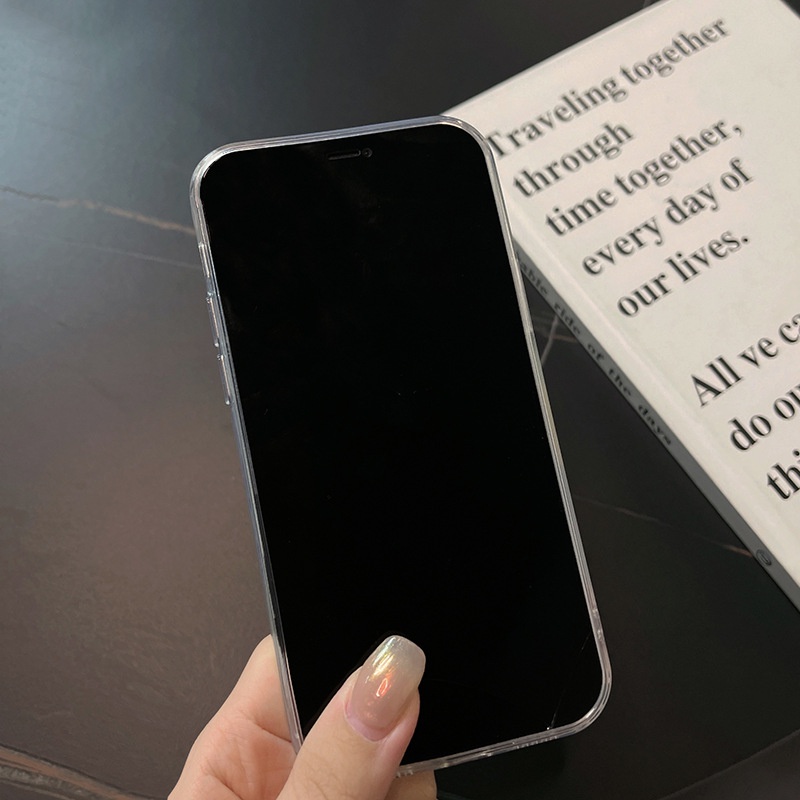 IPHONE Ins Vintage Doodle Transparan Lembut TPU Ponsel Case Cover Untuk Iphone7 8 PLUS X XR XS 11 12 13 MINI PRO MAX SE 2020