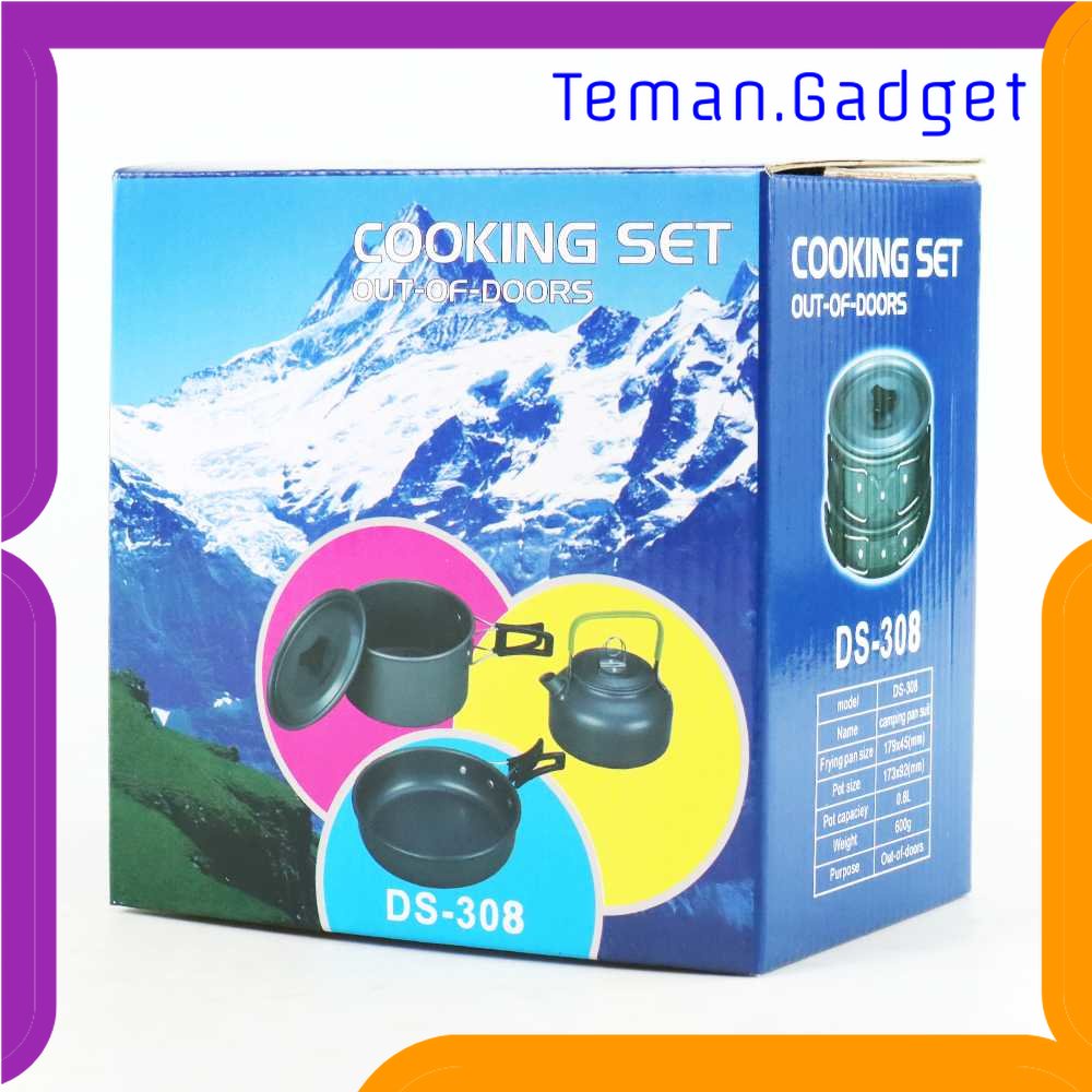 TG - OLR Yofeil Panci Masak Cooking Set Camping Outdoor 3 PCS - DS-308