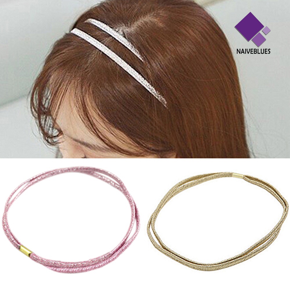 &lt; Naiveblues &gt; Fashion Ikat Kepala Elastis Head Piece Hair Band Untuk Wanita Gadis