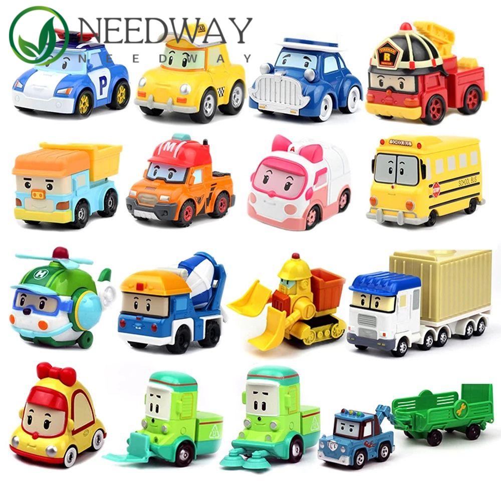 Needway   Robocar Poli Mainan Kendaraan Kartun Hadiah Terbaik Figure Mainan Robot Poli Mainan Anak Mobil Paduan Logam