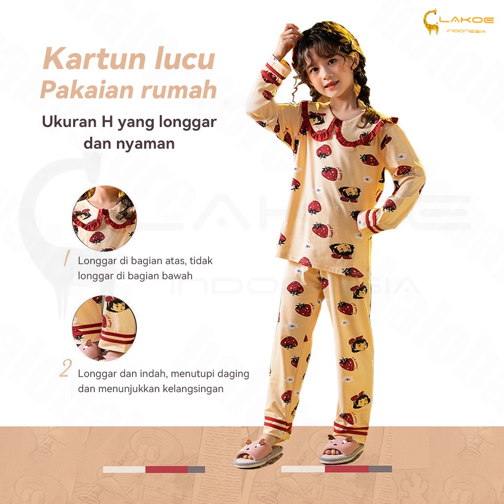 Lakoe Piyama Setelan Anak/Baju tidur anak / Setelan baju anak Lengan Panjang celana panjang