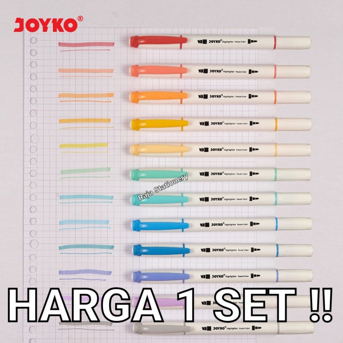 

Joyko PASTEL Highlighter Set / Spidol Penanda Berwarna PASTEL Joyko - 6 Warna HL-54 -RTUOLSP