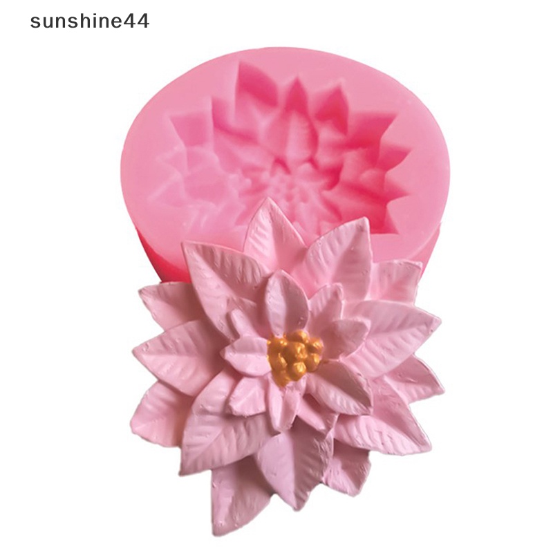 Sunshine 3D Bunga DIY Cetakan Fondant Silikon Alat Dekorasi Kue Cetakan Coklat ID