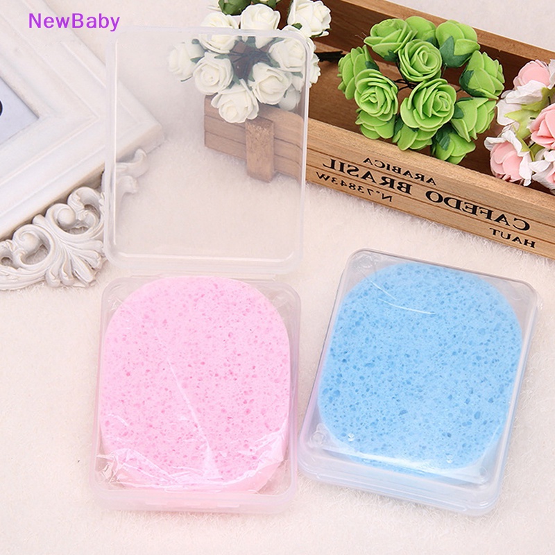 Newbaby Facial Clean Sponge Puff Pembersih Wajah Wash Pad Spons Penyerap Untuk Paing ID