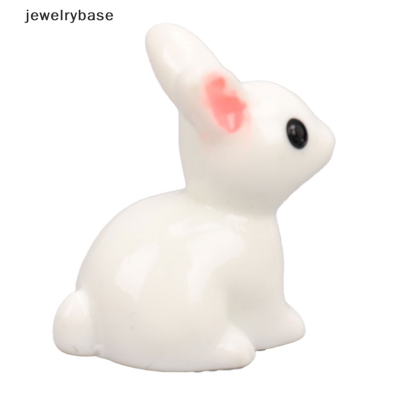 [jewelrybase] Dekorasi Paskah Miniatur Hare Figurine Resin Craft Mini Bunny Taman Ornamen Butik