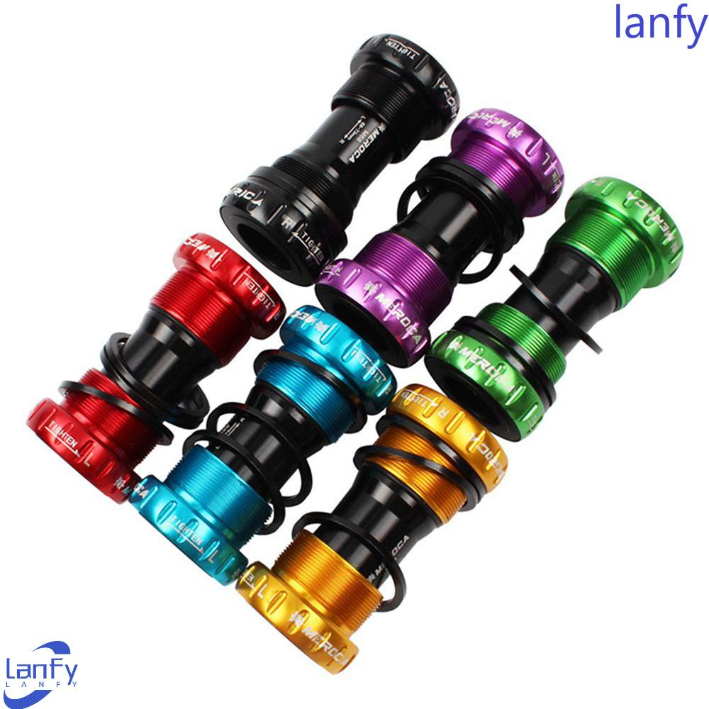 LANFY Colorful Bottom Brackets Integrated Center Axle Bottom Axle Hollow BB Screw-in Threaded Mountain Bike MTB Bicycle Parts/Multicolor