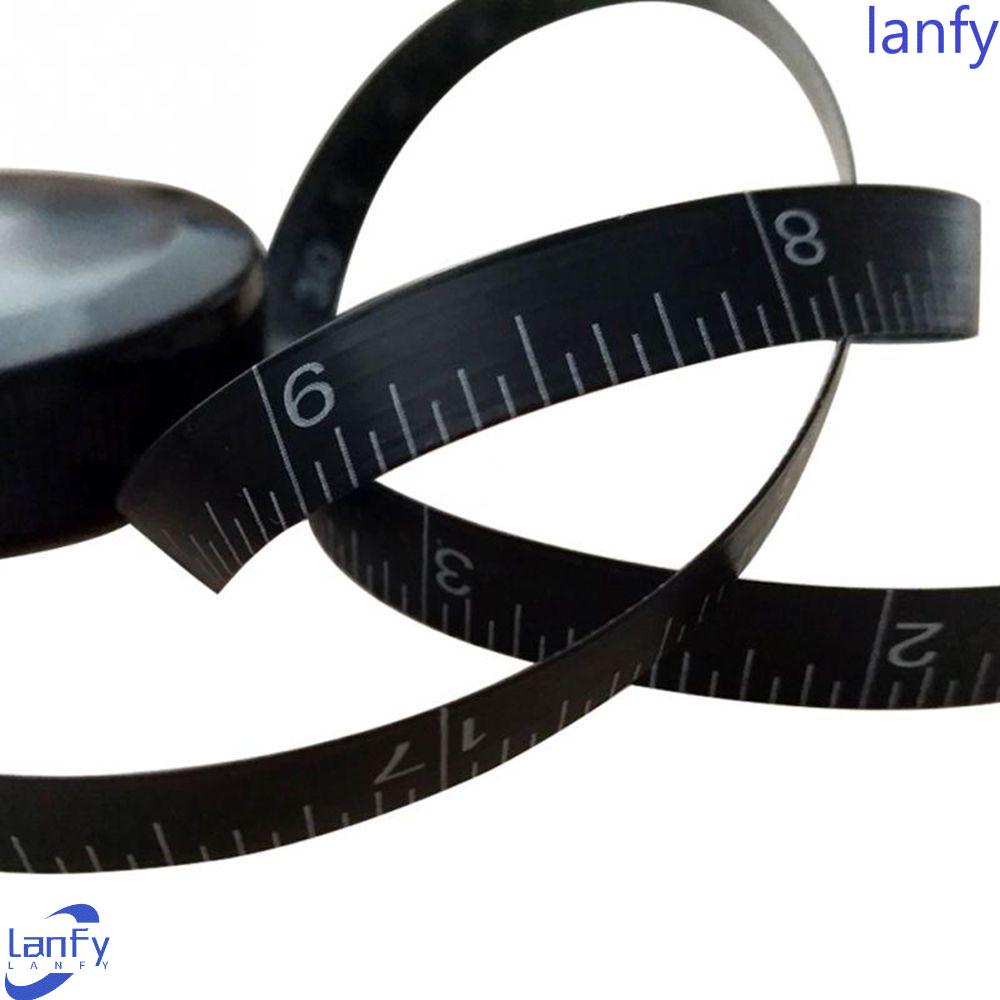 Lanfy Measure Tape Dual sided Simple Dua Sisi 1.5m Hitam 60inch Mini