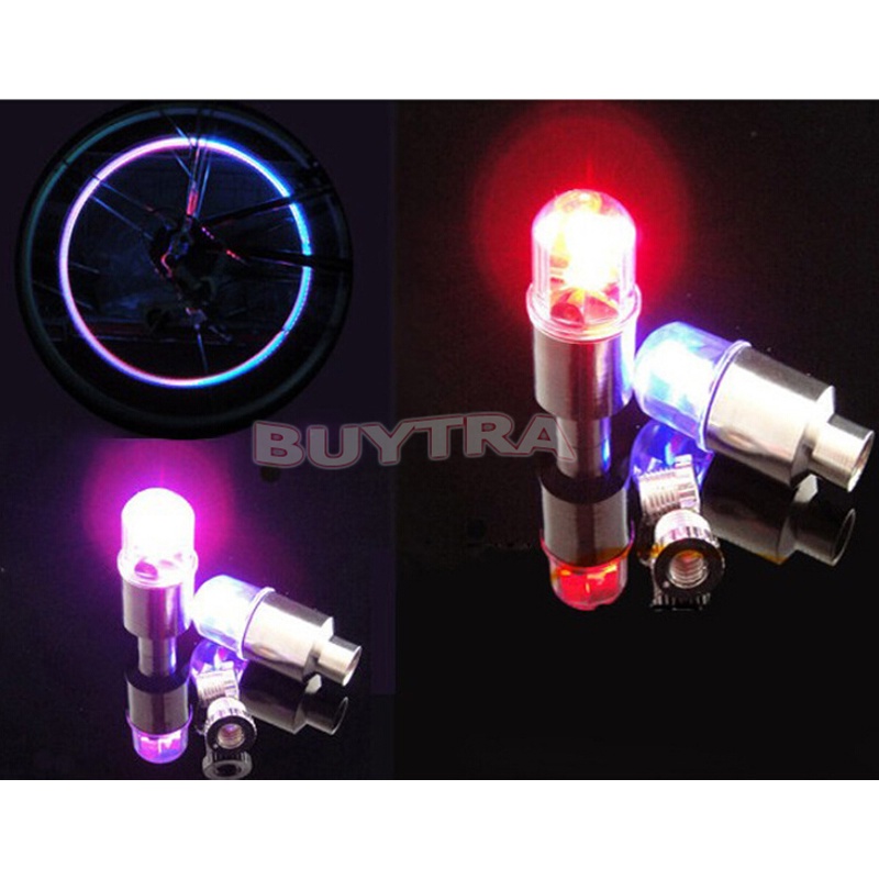 Adhyu Lampu Roda LED Flash Valve Sealing Cap Untuk Mobil Sepeda Motor Colorful ID