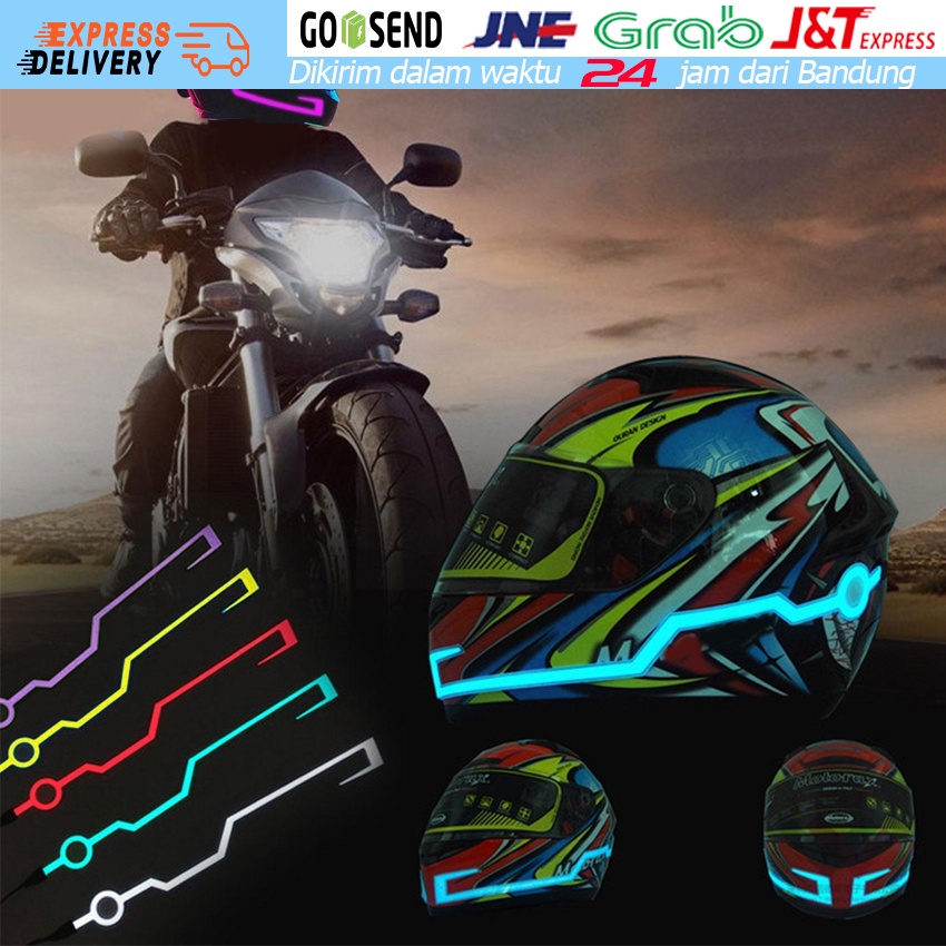 Lampu Led Sein Strip Untuk Helm Motor Waterproof Led Helmet Motorcycle Safety Warning Malam Helmet T