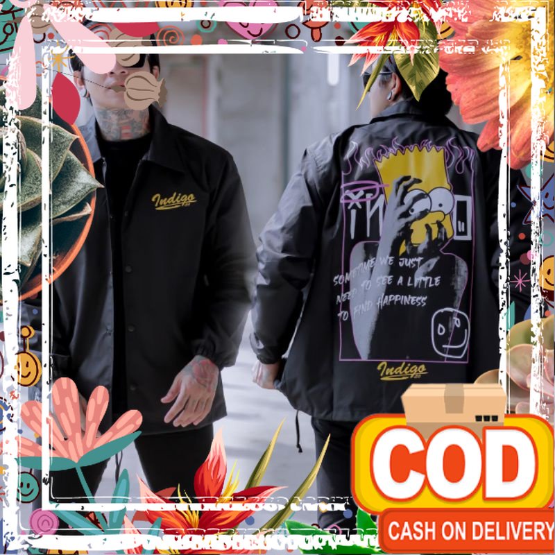 Jaket Bomber Indigo King Of Cloth - Jaket Pria Coach Indigo - Jaket Parasit Cowok - Jaket Distro - J