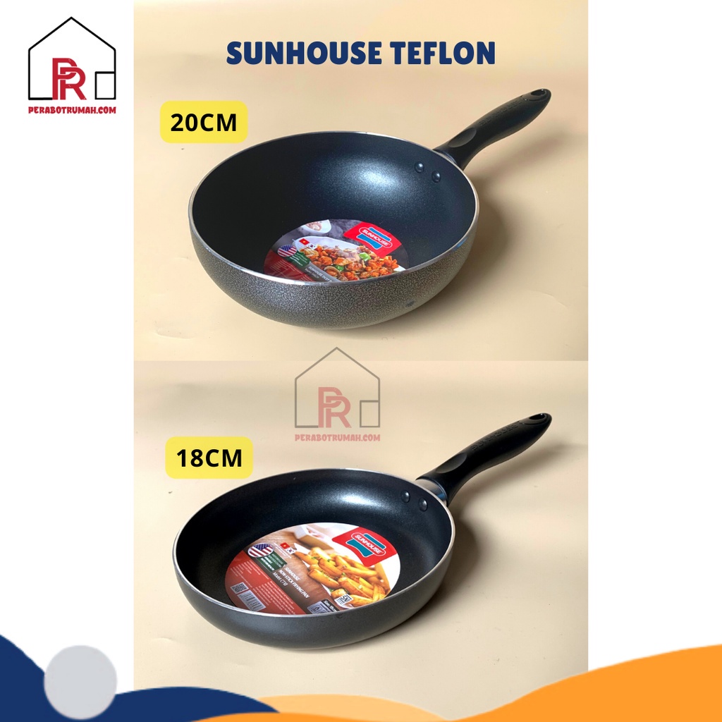 Wajan Teflon Anti Lengket / Plain Fry Pan / Teplon Penggorengan