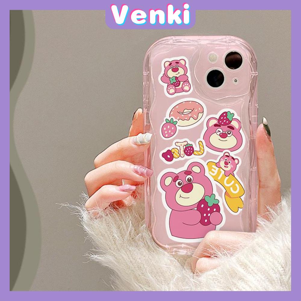 VENKI - For iPhone 11 iPhone Case 3D Curved Edge Wave Clear Case TPU Airbag Shockproof Camera Cover Cute Cartoon Compatible with iPhone 14 13 Pro max 12 Pro Max xr xs max 7 Plus 8