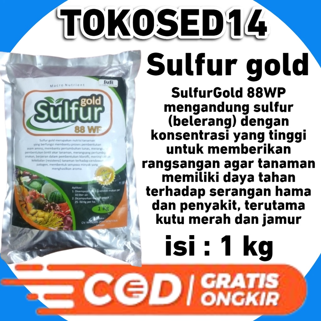 Sulfur Gold 1 Kg Fungisida Sulfur Belerang