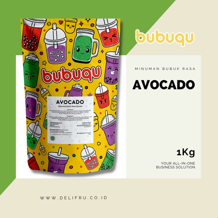 

Terjangkau~Bongkar Gudang Bubuqu Powder Drink Avocado Milk - Bubuk Minuman Alpukat Susu 1 Kg