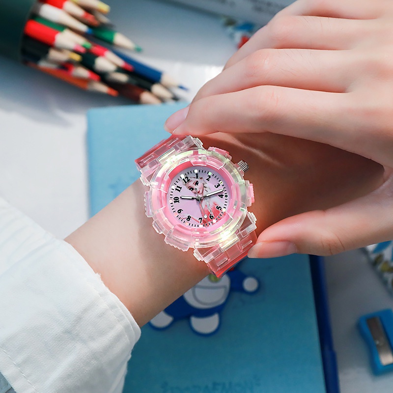 【FREE BOX】Jam tangan anak Perempuan Electronic Luminescence Frozen Aisha Watch Girl Aisha Princess Cartoon kids Toy Girl