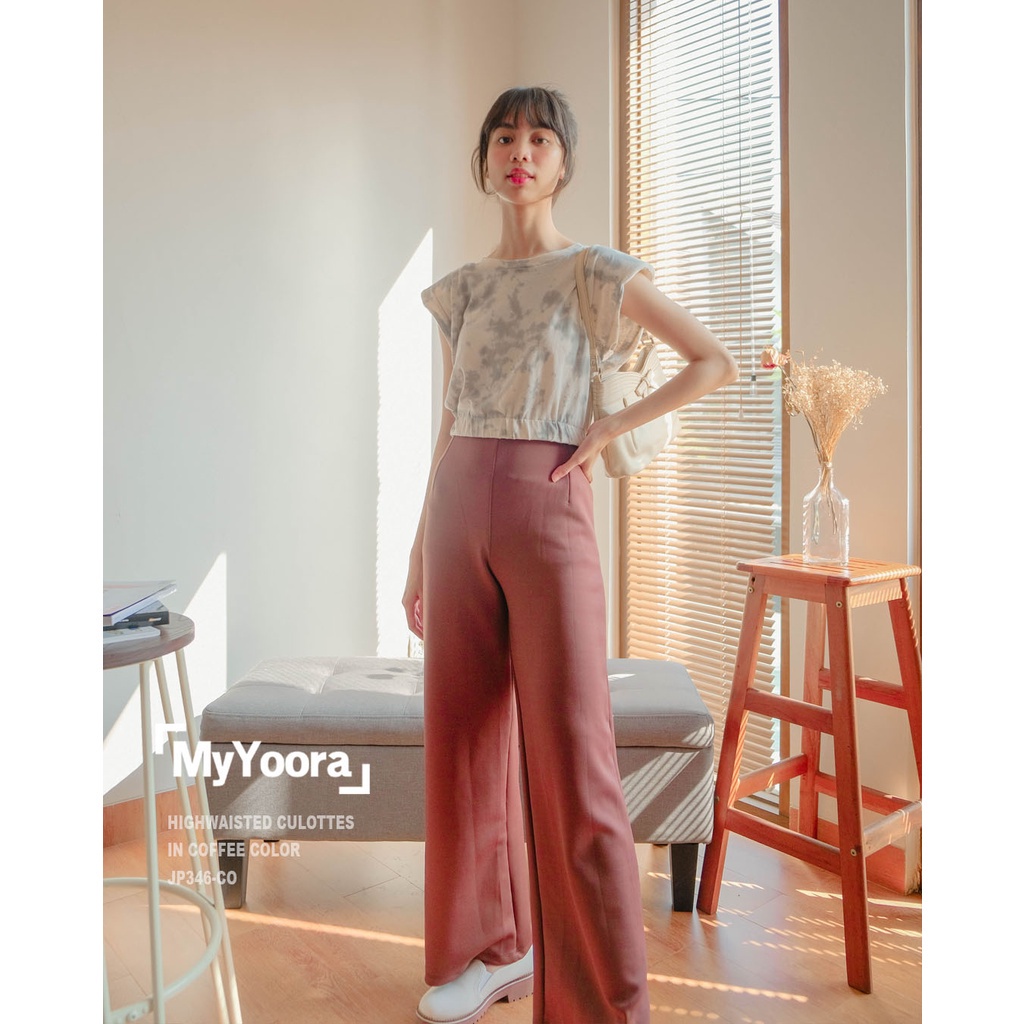 MyYoora HighWaisted HW Culottes Pants Celana Kulot Wanita JP346 G06